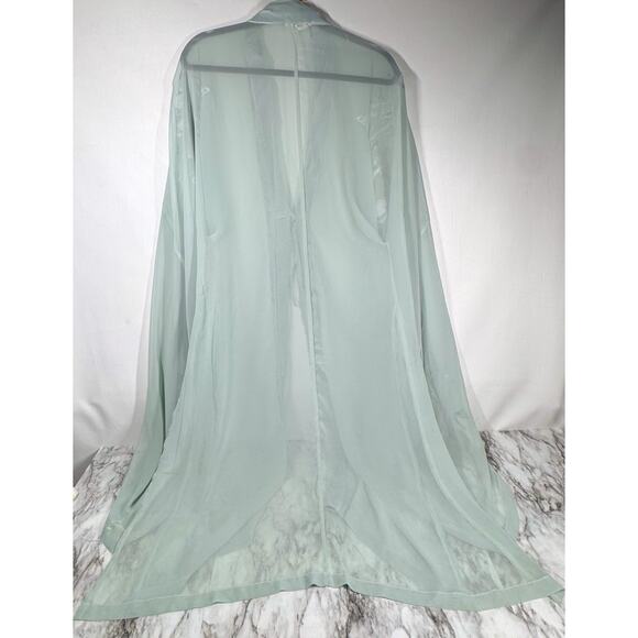 Asian Embroidered Chinese Hanfu Sheer Outer Robe M Cosplay Costume Kimono Jacket - Picture 2 of 16